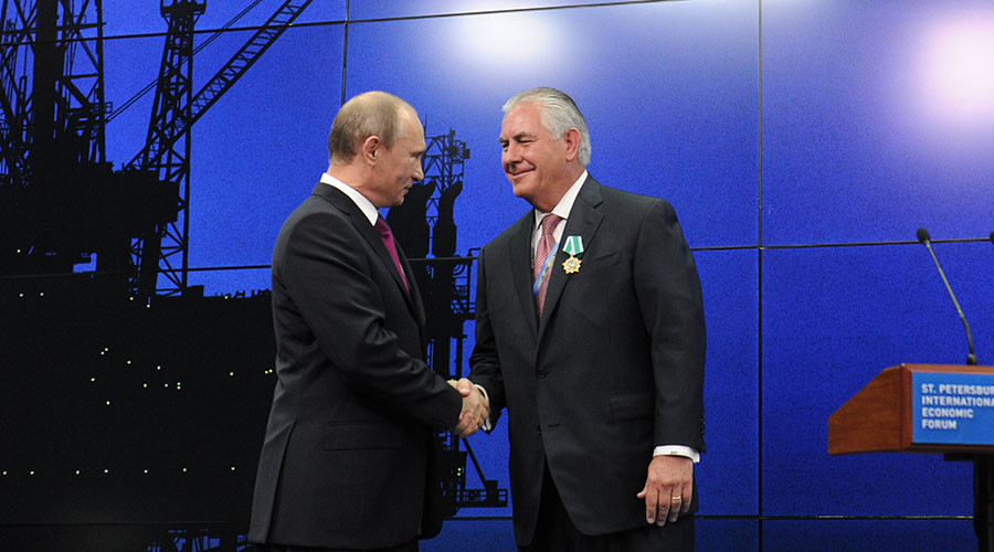 State Department frontrunner is ExxonMobil exec honored with Russian state award by Putin