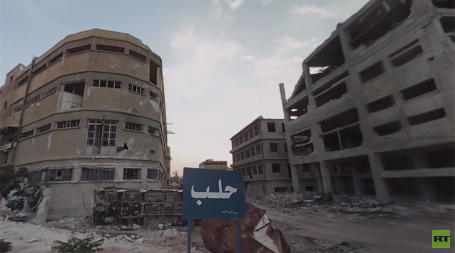 ‘Eerie silence’: RT 360 video shows devastated Aleppo neighborhood