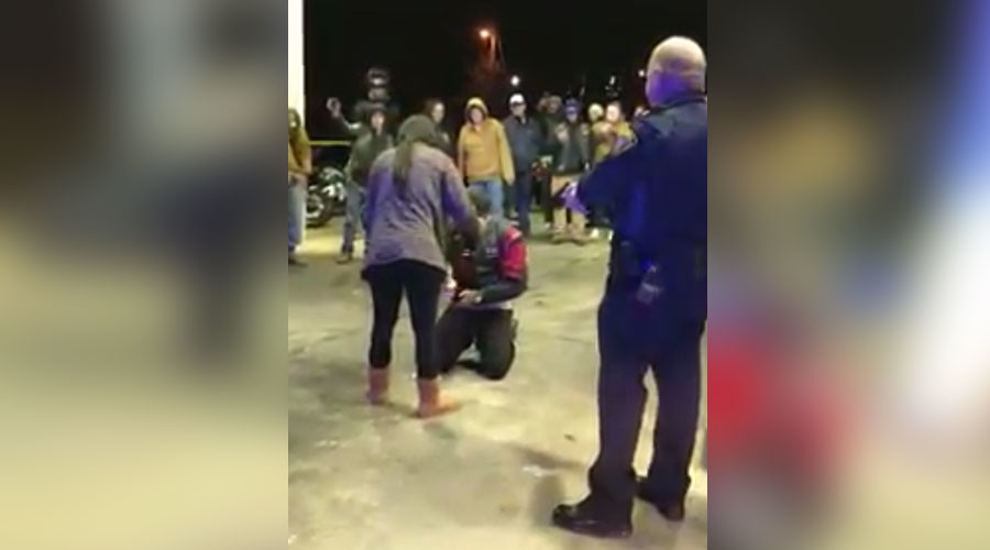 ‘Mocking police brutality’: Man stages fake standoff with cops to propose to his girlfriend