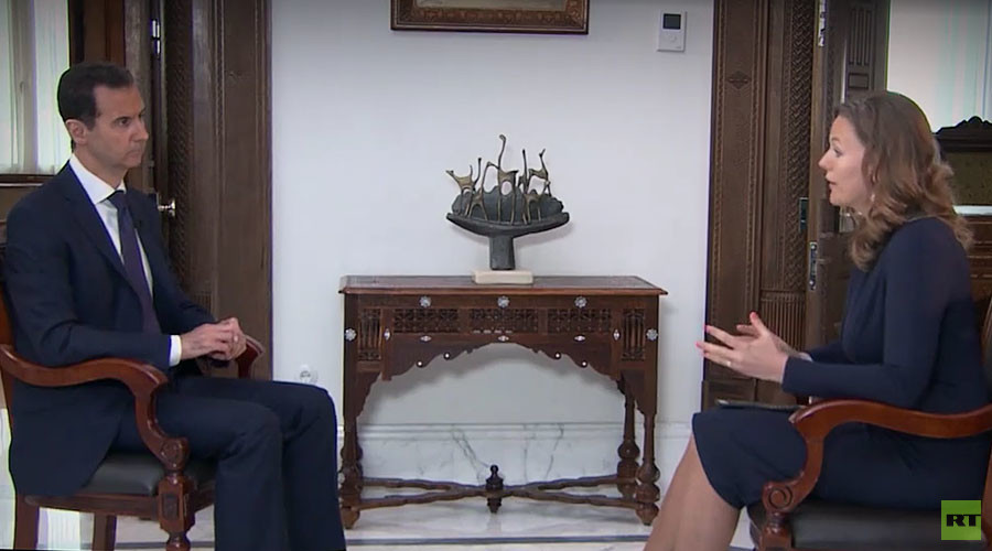 Interview on RT with Syrian President Bashar Al-Assad, Dec 14, 2016