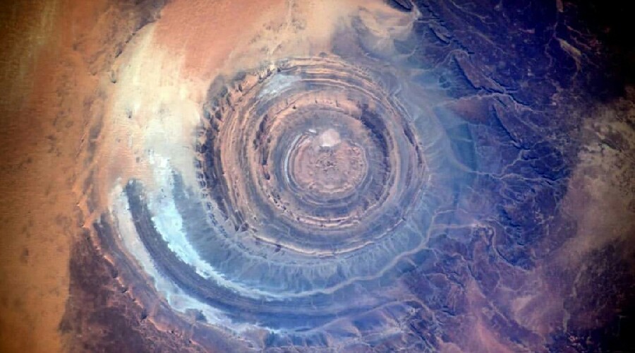 Astronaut Snaps Bizarre Sahara "eye" Desert Formation