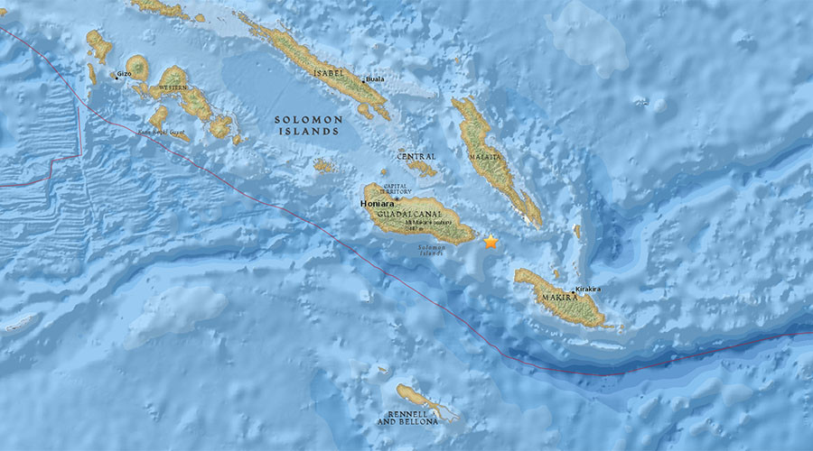 6.7 quake strikes off Solomon Islands