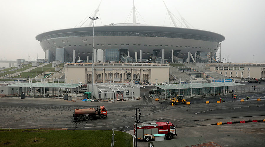 1st football match announced for St. Petersburg’s costly World Cup stadium
