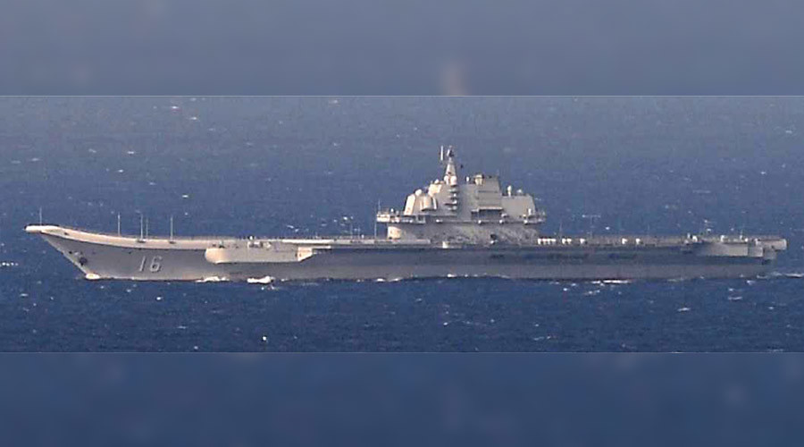 Chinese aircraft carrier, 5 warships pass Taiwan on way to S. China Sea drills