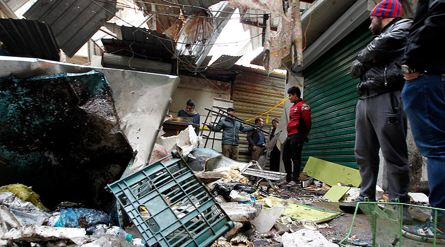 At least 25 dead, 50+ injured as twin blasts hit shopping area in Baghdad (VIDEO)