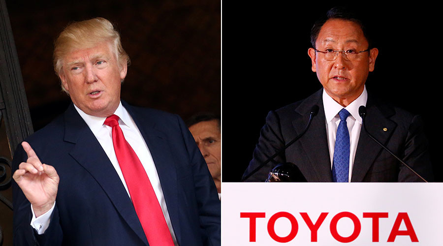 Trump threatens Toyota on Twitter with ‘big border tax’ if they build plant in Mexico