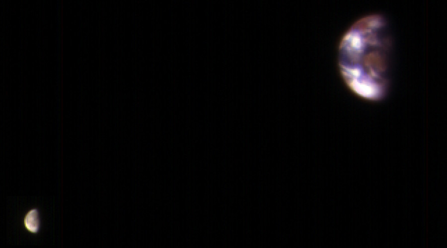 NASA releases rare photo of Earth & Moon, as seen from Mars (PHOTO)