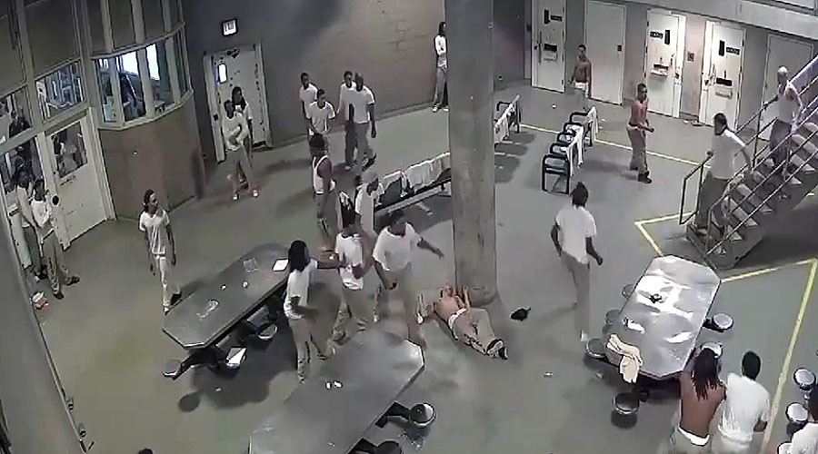 Five injured after wild brawl in America’s largest jail (VIDEO)