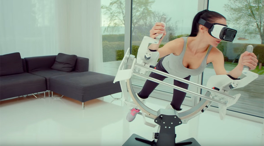 Techies get a ‘flying workout’ with new VR device (VIDEO)