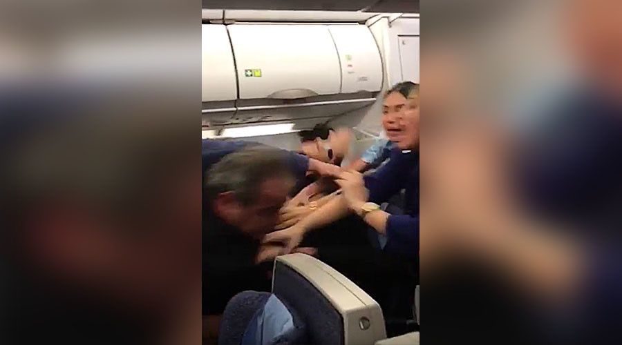 Fight breaks out on London-bound flight, forces emergency landing (VIDEO)