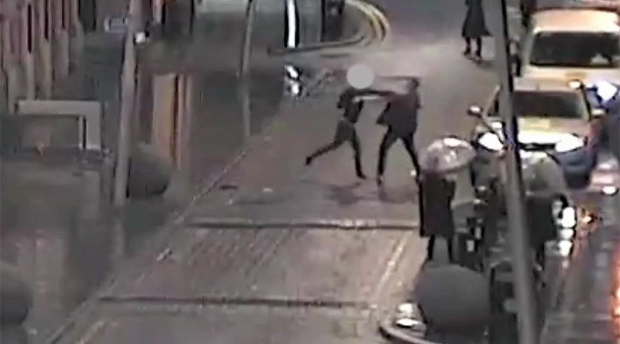 Man stabbed repeatedly in shocking CCTV footage released by Manchester Police (VIDEO)