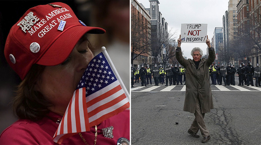 Two Americas clash on Inauguration Day (PHOTOS)