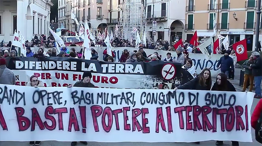 ‘Stop global war’: Hundreds protest against US military base in northern Italy