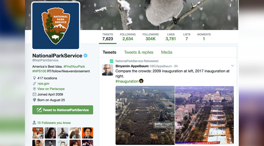 National Park Service ‘regrets mistaken’ less than positive Trump retweets
