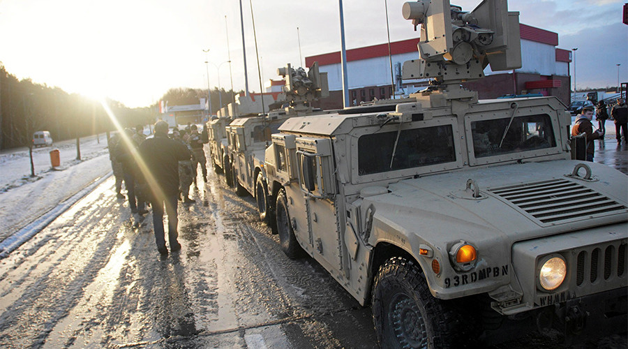 US military truck overturns on Polish road, spills tank shells