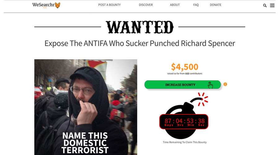 Twitter suspends ‘alt-right’ WeSearchr on back of dubious bounty offer