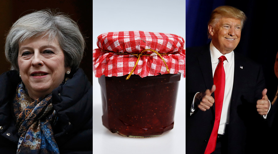 Let’s stick together! Theresa May will give Trump jars of jam on Washington charm offensive
