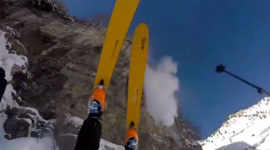 ‘Dude, how are you still alive?' Skier cheats death after 150ft plunge (VIDEO)