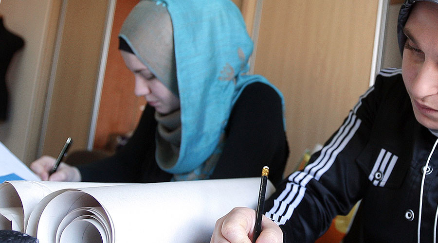 Russian opinions split equally over school hijab ban, poll shows