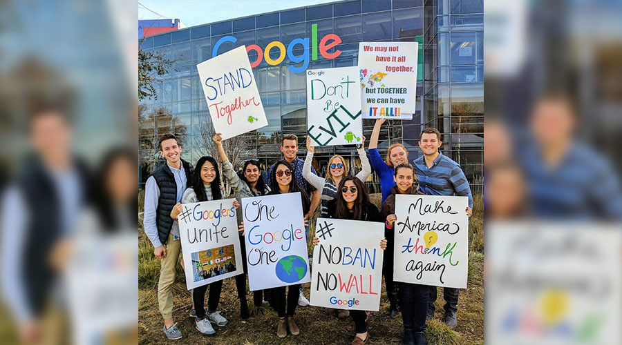 Google employees walk out in protest over Trump’s travel ban (PHOTOS, VIDEOS)
