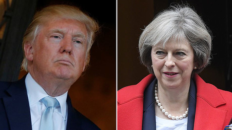 U.S. President-elect Donald Trump (L), Britain's Prime Minister Theresa May (R). © Reuters