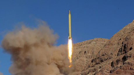A ballistic missile is launched and tested in an undisclosed location, Iran, March 9, 2016. © Mahmood Hosseini