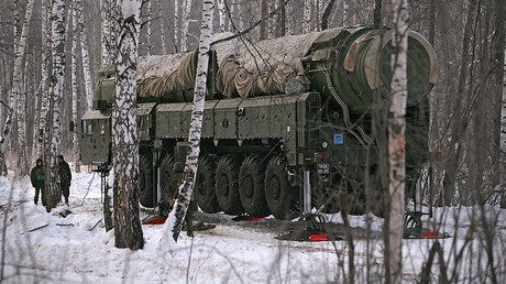 The RT-2PM Topol ballistic missile in a testing area in the Novosibirsk Region. ©  Alexandr Kryazhev