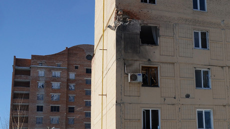 01/31/2017 An apartment block on Listoprokatchikov Street in Kuibyshevsky district of Donetsk was damaged in a shelling by the Ukrainian army. © Mikhail Parhomenko