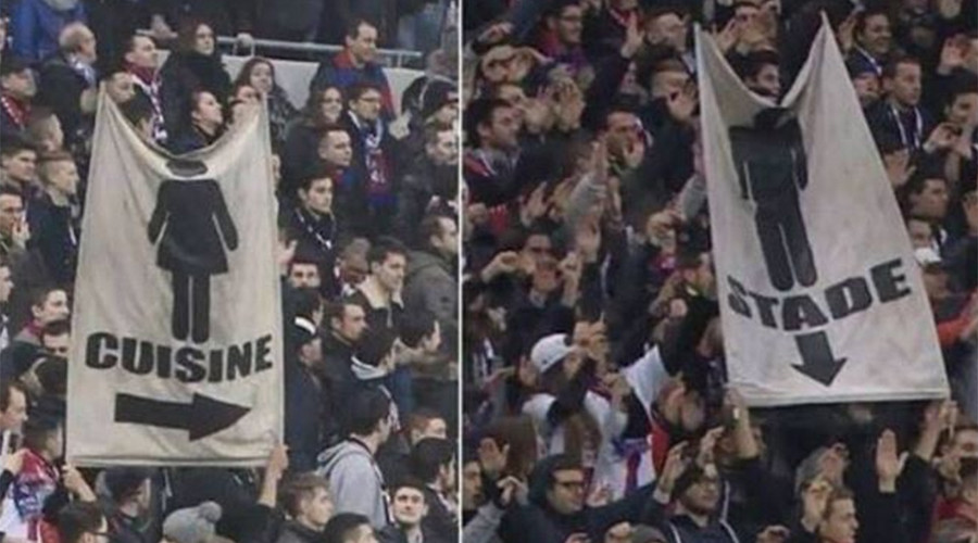 Lille responds to Lyon fan’s sexist football flag with free entry for women to next match