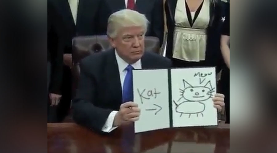 Art attack: Spoof TrumpDraws account mocks president’s executive orders