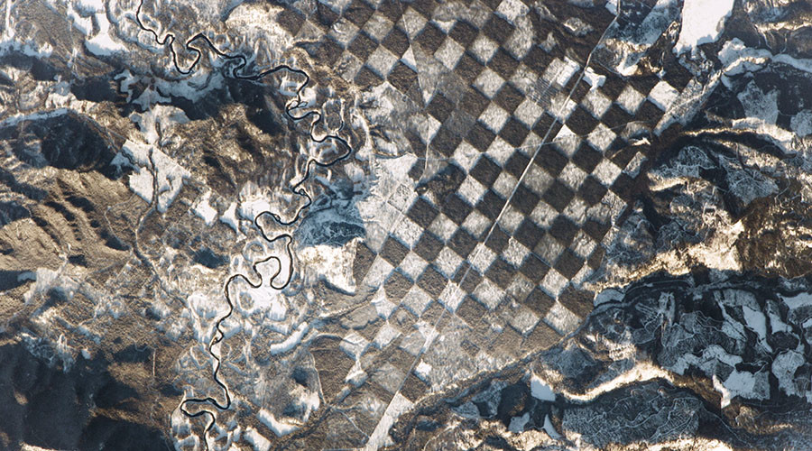 Stunning space station image captures Earth’s natural ‘checkerboard’