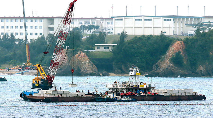 Japan ignores protests, begins offshore construction work on moving US base in Okinawa
