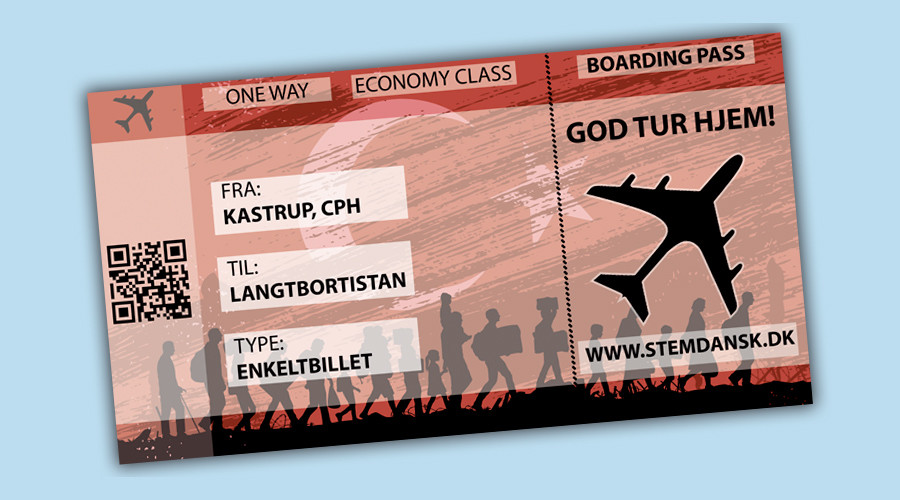 Danish far-right party distributes ‘one-way ticket home’ flyers to immigrants