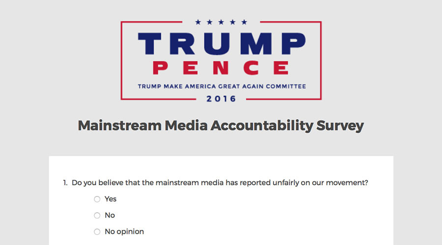 Trump’s ‘fake news media’ accountability survey gets trolled & ridiculed