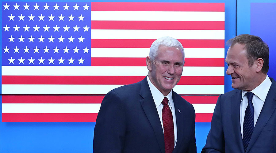 EU shows US flag with 51 stars instead of 50 during Pence’s visit to Brussels