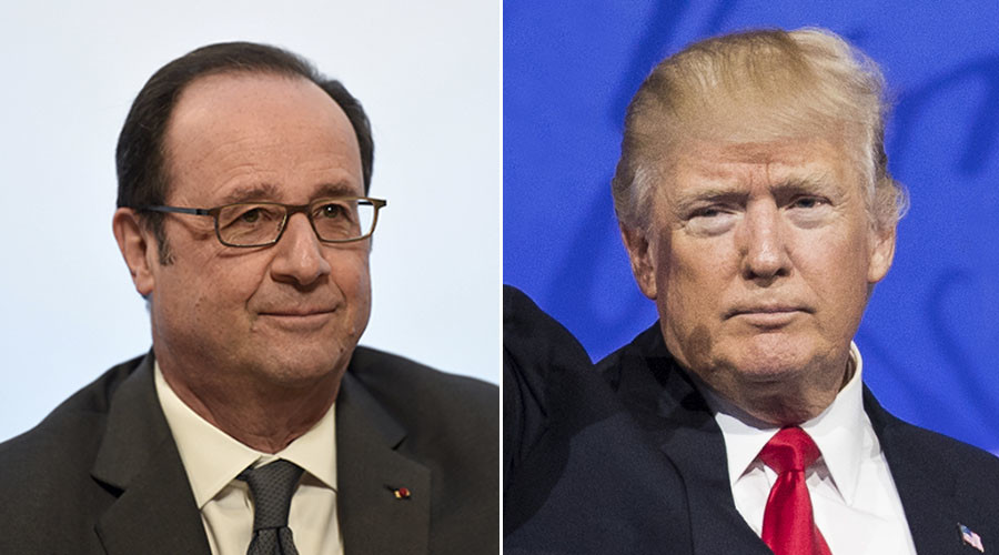 Hollande rebukes Trump following Paris remarks