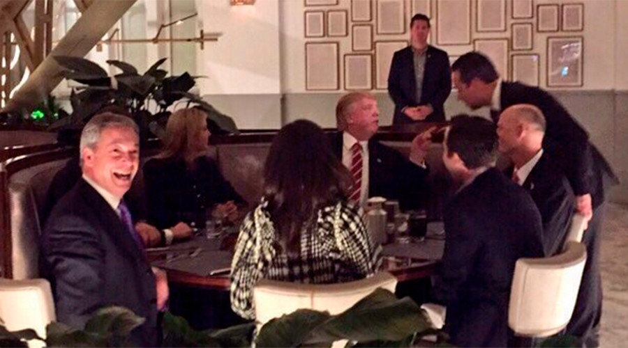 ‘Dinner with The Donald:’ Farage boasts of cozying up to US president… despite getting no invitation