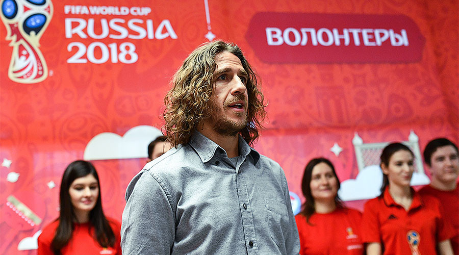 FC Barcelona & Spain legend Puyol interviews prospective World Cup volunteers in Moscow