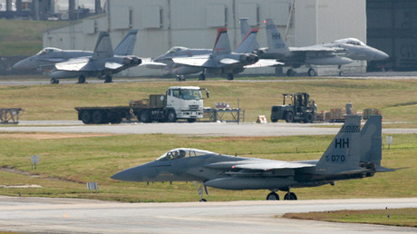 Kadena U.S. Air Force Base in Okinawa, southwestern Japan © Issei Kato