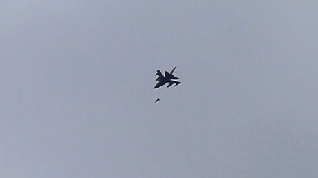 FILE PHOTO: A fighter jet belonging to the Saudi-led coalition fires a missile over Sanaa, Yemen © Khaled Abdullah