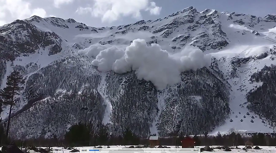 Avalanche that killed 6 at Russian ski resort caught on camera (VIDEOS)