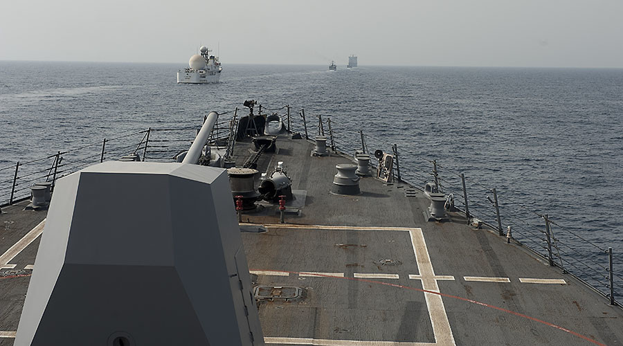 Iranian vessels cause US Navy ship to change course in Strait of Hormuz - US official
