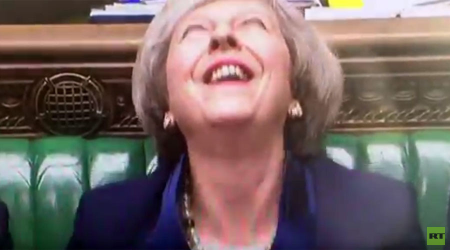 Theresa May’s Terrifying PMQs Laugh Mocked On Social Media (VIDEO) — RT UK