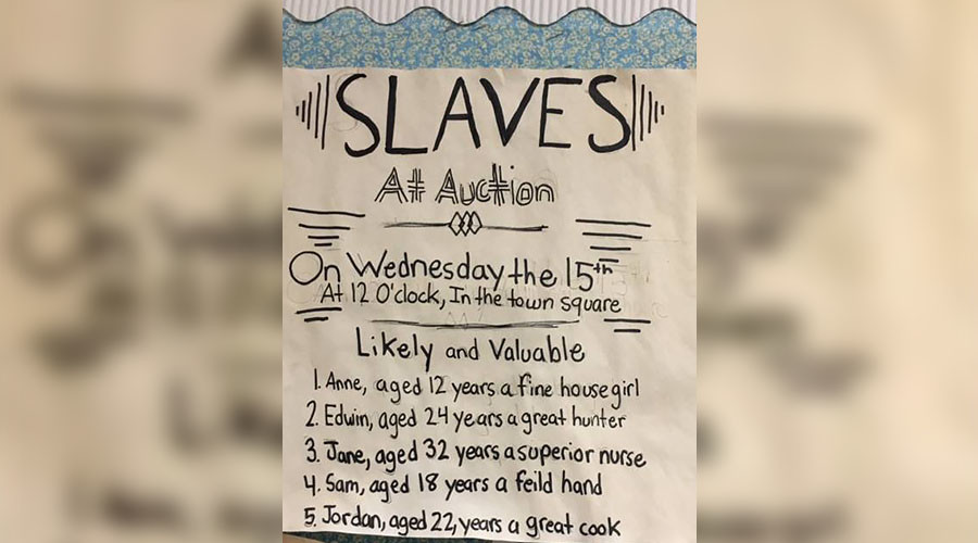 'This is disgusting': NJ parents revile ‘slave auction’ school poster project (PHOTOS)