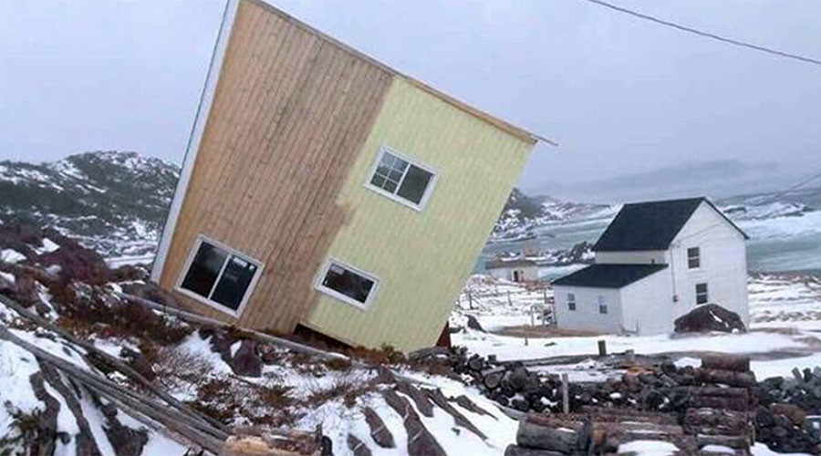 Hurricane force winds batter Newfoundland, rip off rooftops & damage vehicles (PHOTOS)