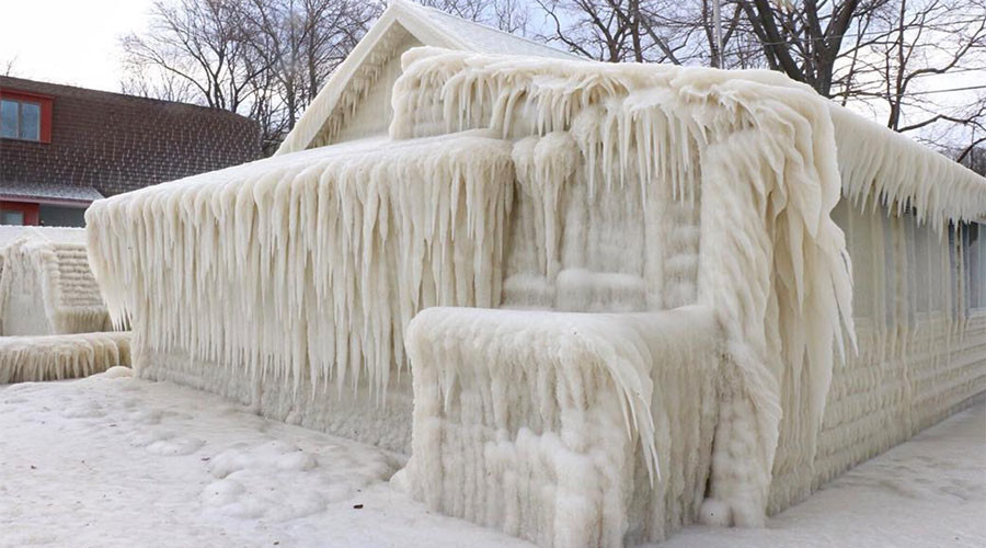 Ice, ice baby: NY house encased in ice following storm (PHOTOS, VIDEO)