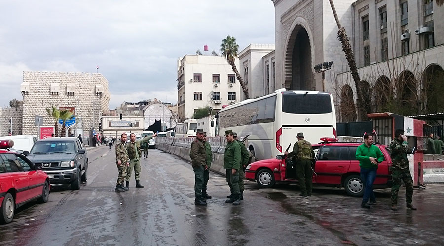 Dozens killed in suicide blasts at Justice Palace & restaurant in Damascus (GRAPHIC VIDEO)
