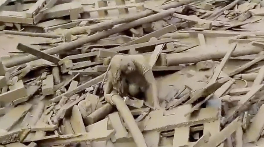 Horrifying footage shows woman’s desperate struggle to cheat mudslide death (VIDEO)