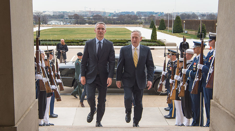 ‘Very strong bond’: Mattis meets with NATO chief ahead of anti-ISIS summit