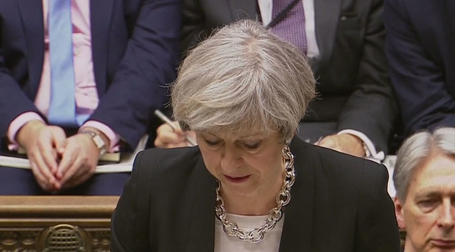 Theresa May tells Parliament terrorist attacker was UK national known to MI5